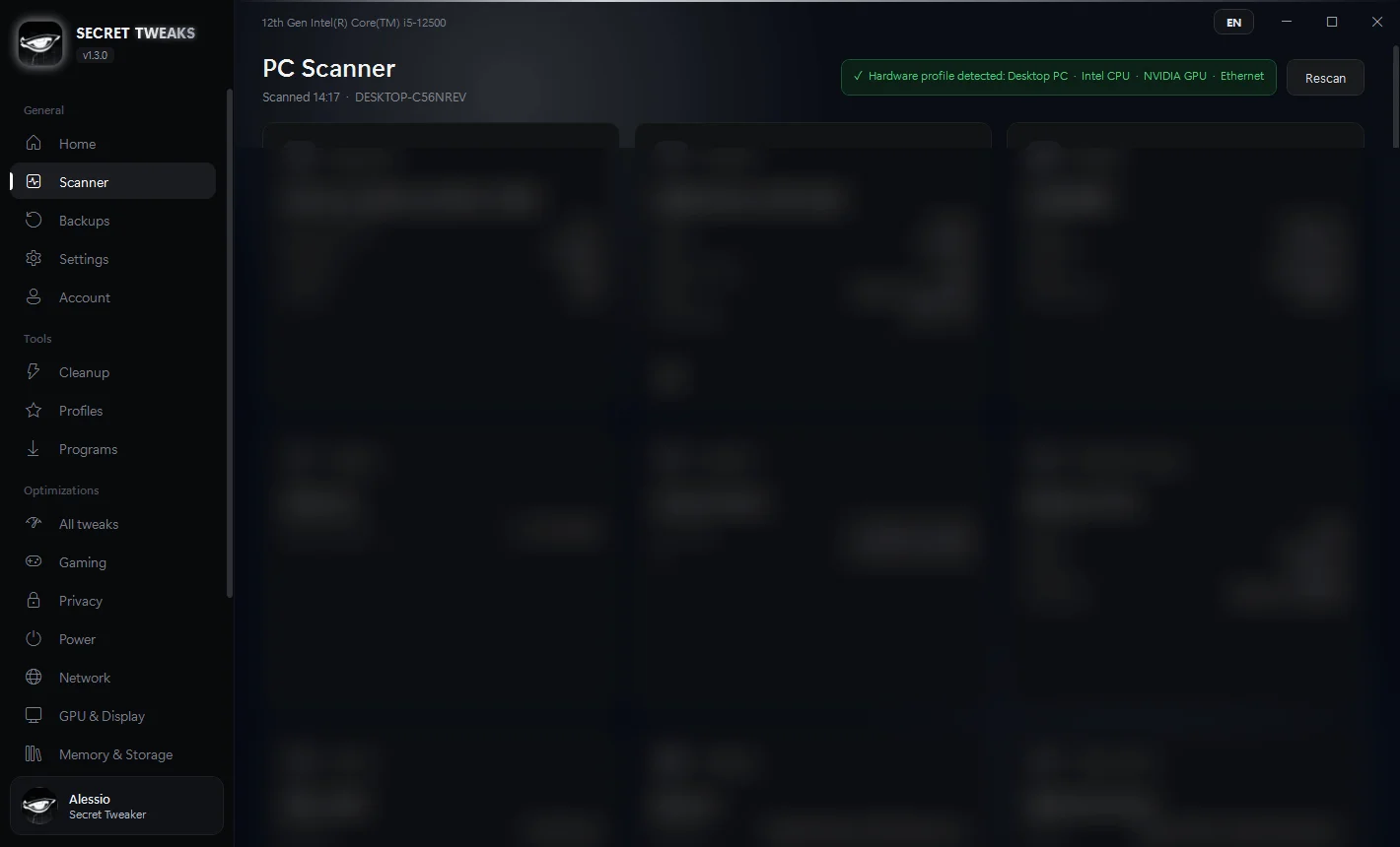 Scanner e benchmark